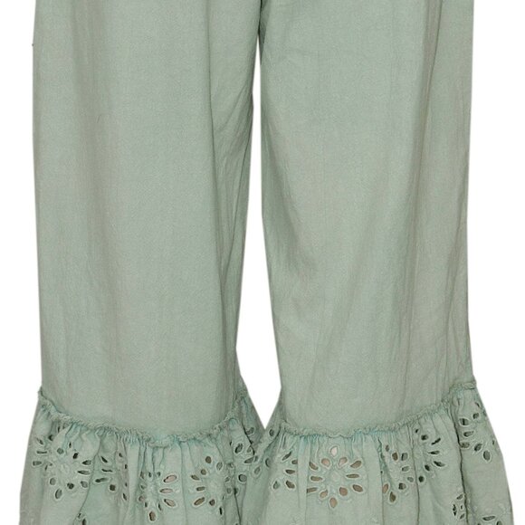 Free People Washed Perla Bloomers Pants Embroidered Drawstring Pull On XS - Picture 6 of 8